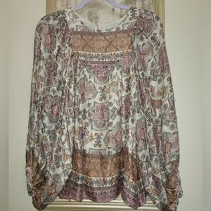 Anthropologie Multicolor Bohemian Blouse